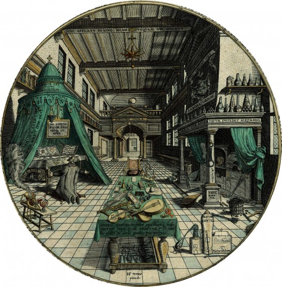 Hans Vredeman de Vries - Incisione per Heinrich Khunrath - Amphitheatrum sapientiae aeternae - Hamburg - 1595